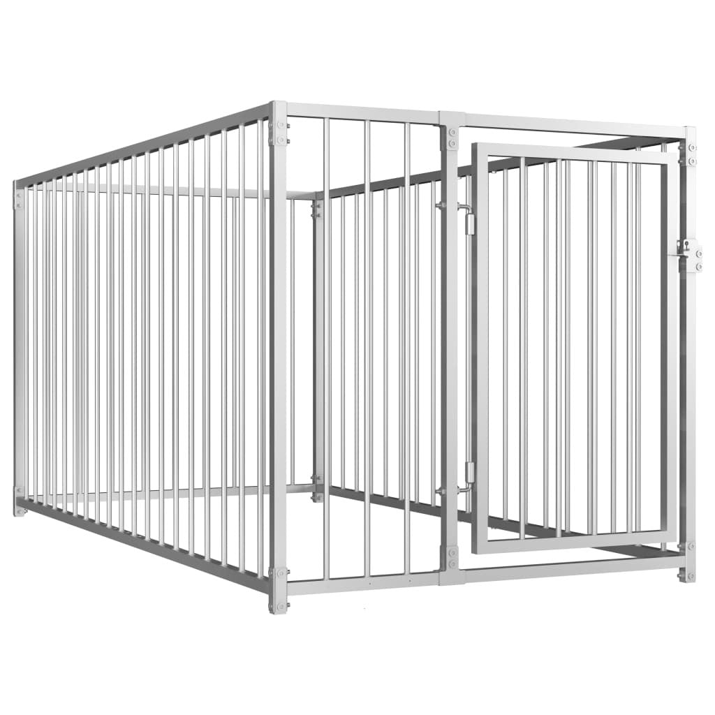 Outdoor dog kennel 100x200x100 cm